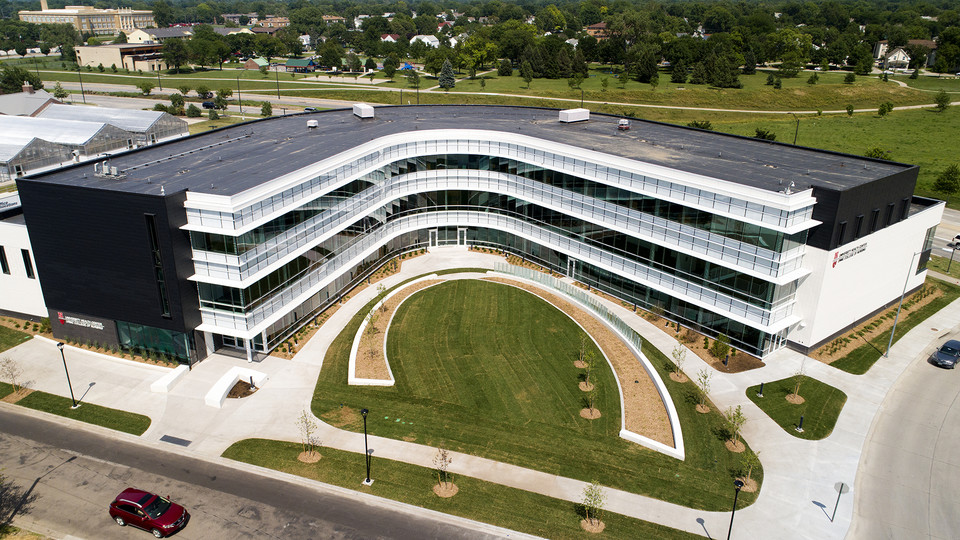 Aerial view of the University Health Center at the University of Nebraska–Lincoln