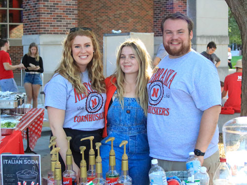 Staff members attend the Sober Tailgate at UNL